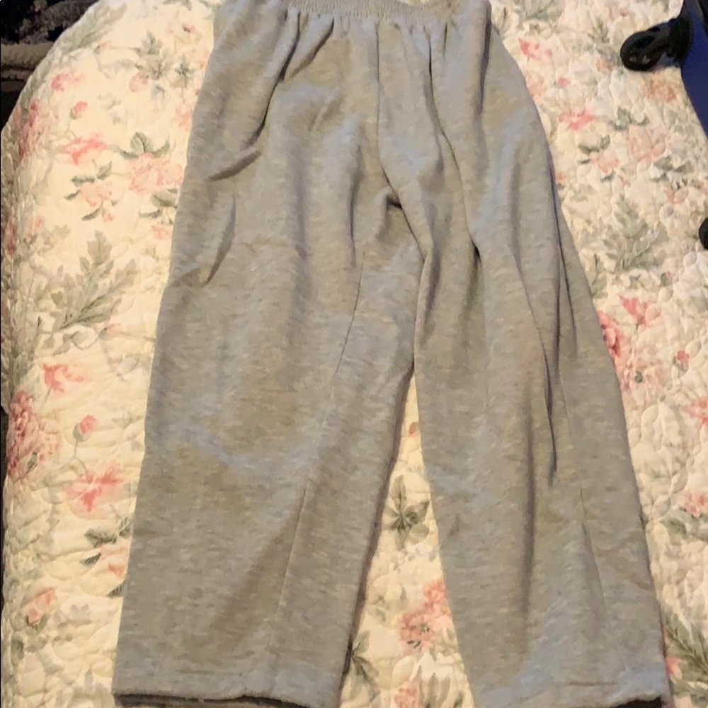 Gray sweatpants